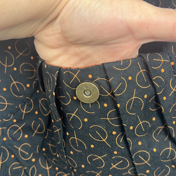 Debbie Erwin cloth geometric pattern retro style fabric shoulder bag - Picture 4 of 11